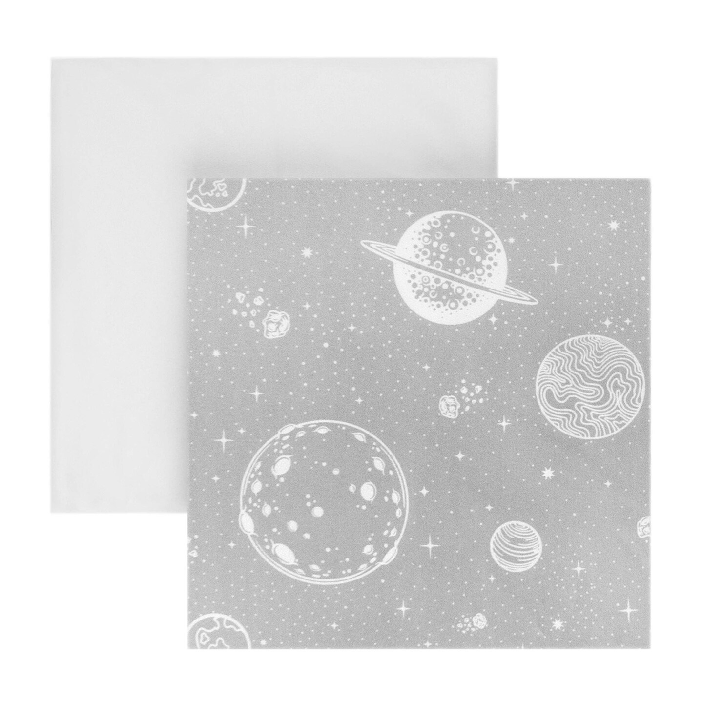 Tadpoles 2-Piece Galaxy Planets Crib Sheets | Collection of 2 Fitted Crib Sheets | Made of 100% Brushed Microfiber Polyester | Soft, Smooth, Breathable &#x26; Durable | Ideal for Babies | Grey