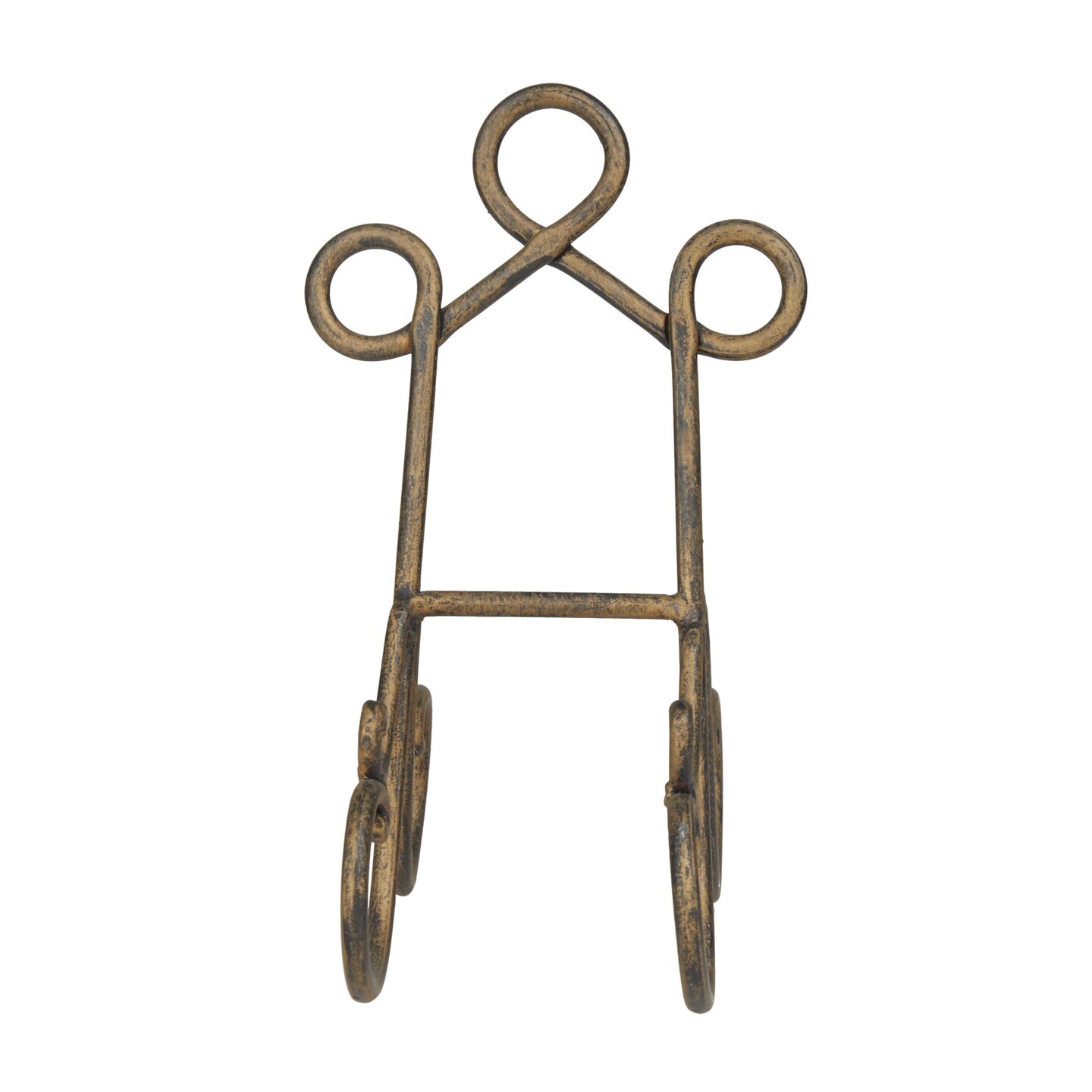 Deco 79 Metal Display Easel Scroll Tabletop Easel, Display Stand 5" x 8" x 9", Brown