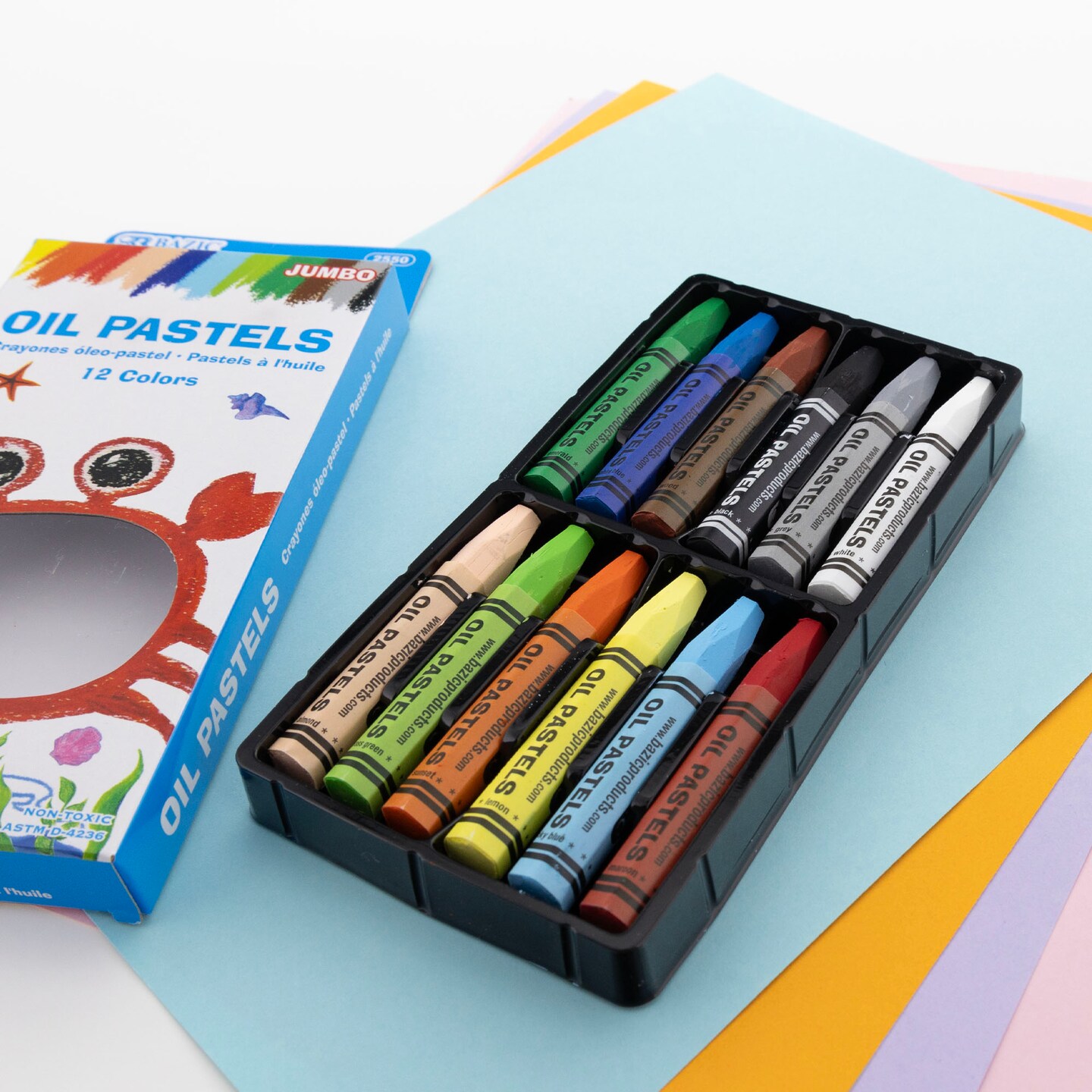BAZIC Oil Pastel Jumbo 12 Color