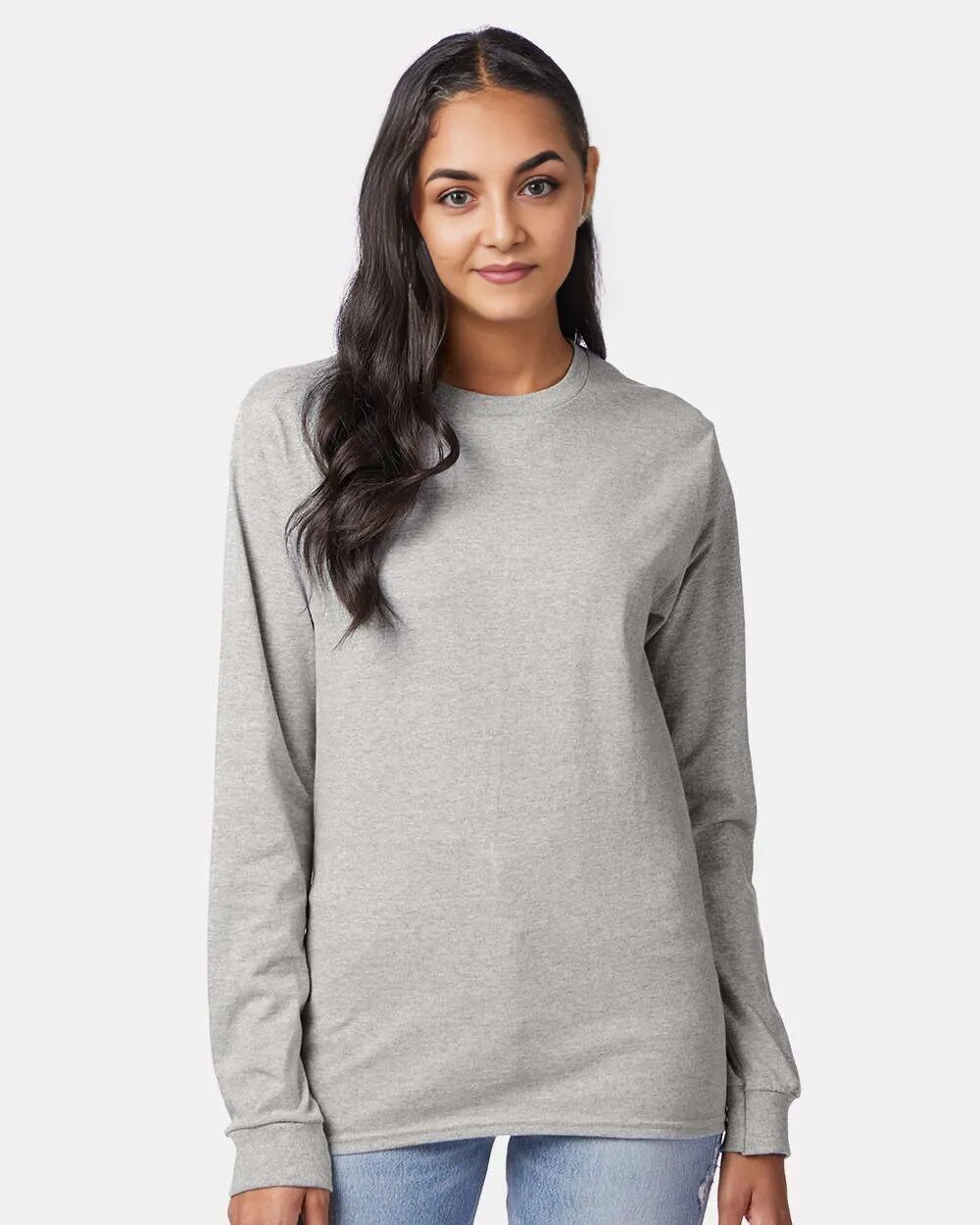 HANES&#xAE; Authentic Crew Neck Long Sleeve T-Shirt