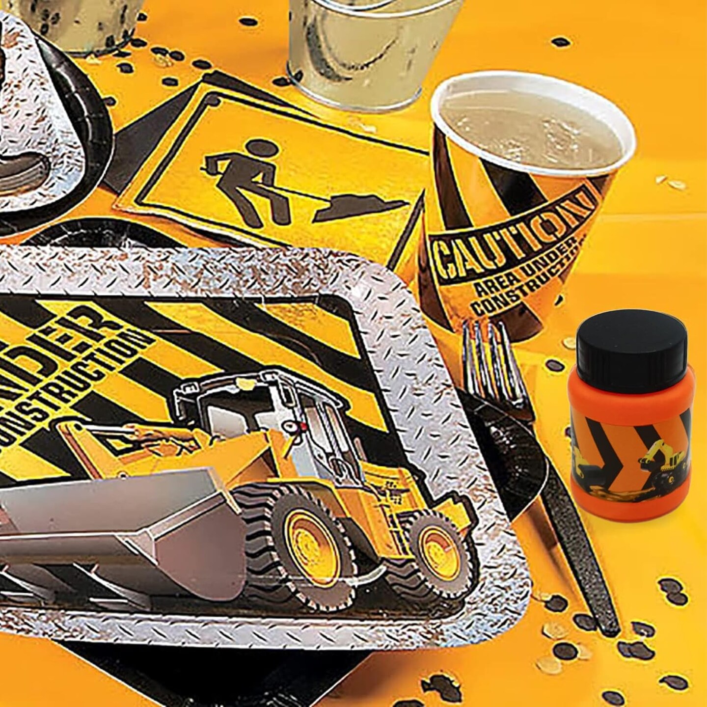 4E’s Novelty 24 Pack Mini Bubbles – Construction Party Favors for Kids, 1 oz Bubbles Party Favors!