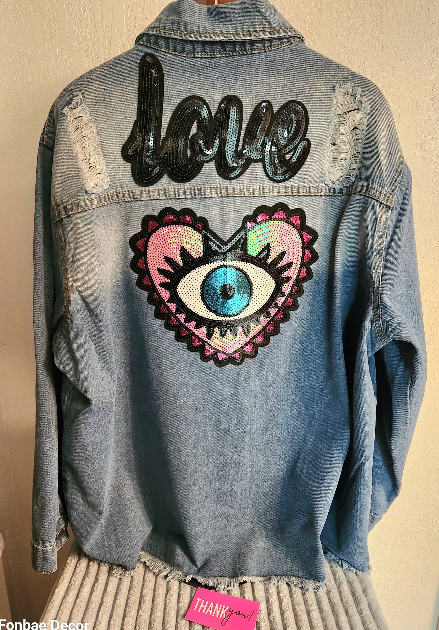 Denim Jacket: Embroidery Sequin Patches | MakerPlace by Michaels