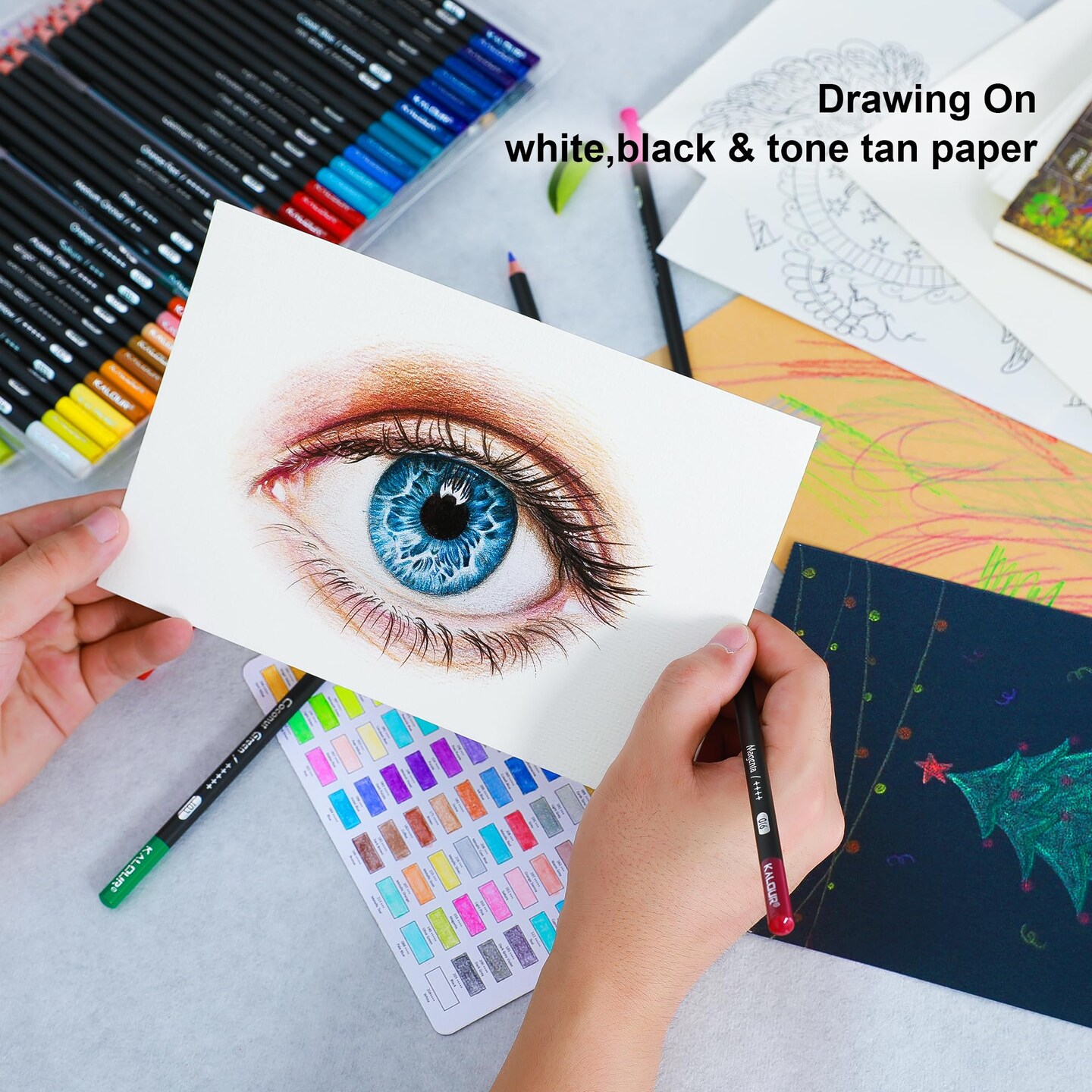 72 Count Colored Pencils for Adult Coloring Books, Soft Core,Ideal for Drawing Blending Shading,Color Pencils Set Gift for Beginners Artists