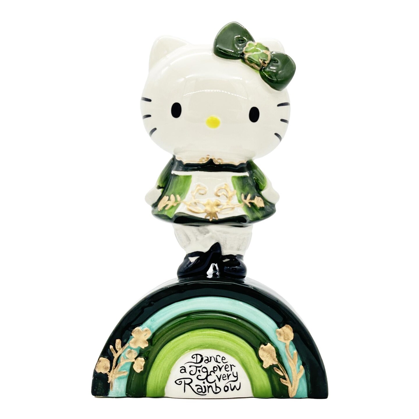 Blue Sky Clayworks Sanrio St. Patrick's Day Hello Kitty Irish Dancer 8.5" Figurine