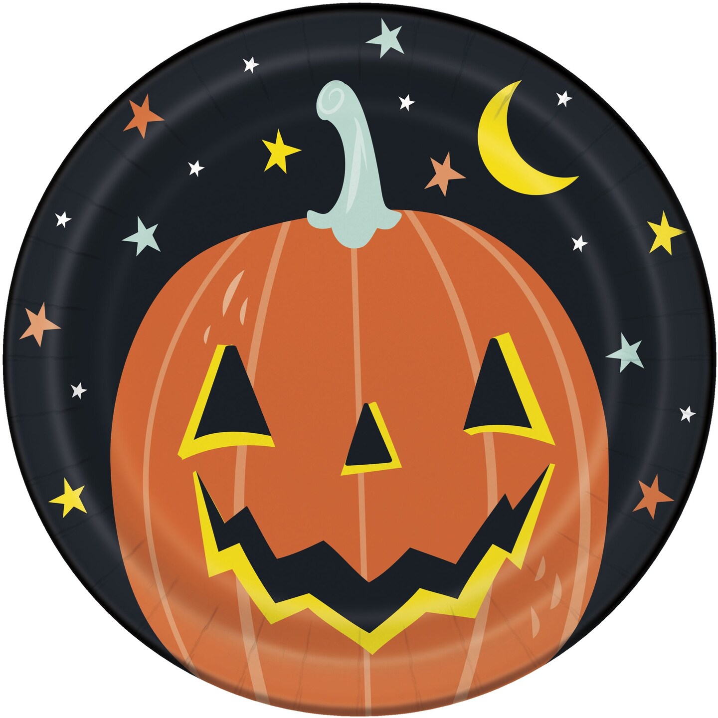Pastel Pumpkin Halloween Round 9&#x22; Dinner Plates - 8ct