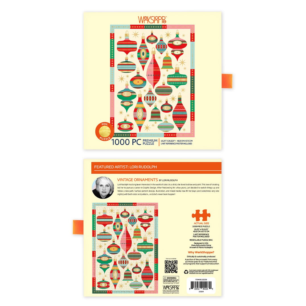 Vintage Ornaments 1000 Piece Holiday Jigsaw Puzzle
