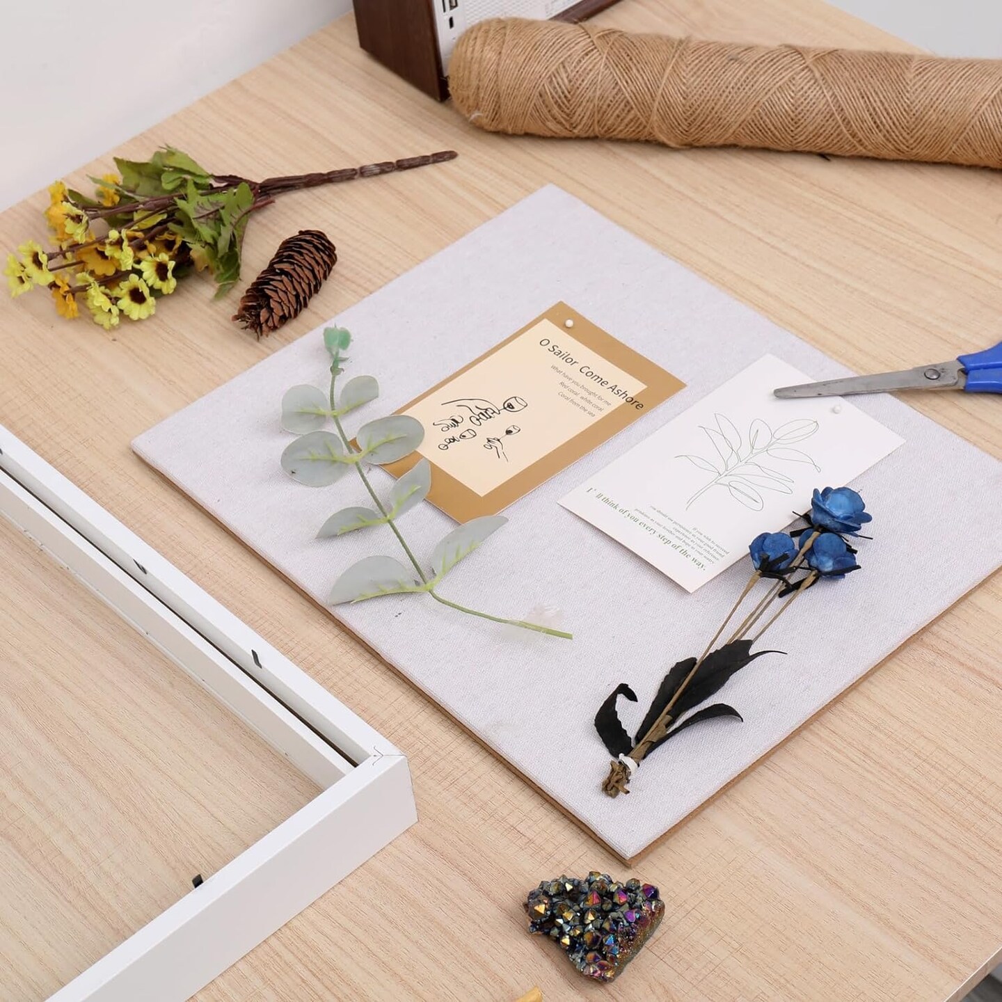 8x10 White Wooden Shadow Box Frame Memory Box, MDF Wood with Tempered Glass, 1.8 inch Depth Display Box for Collages Collections Mementos Awards Medals Photos (White)