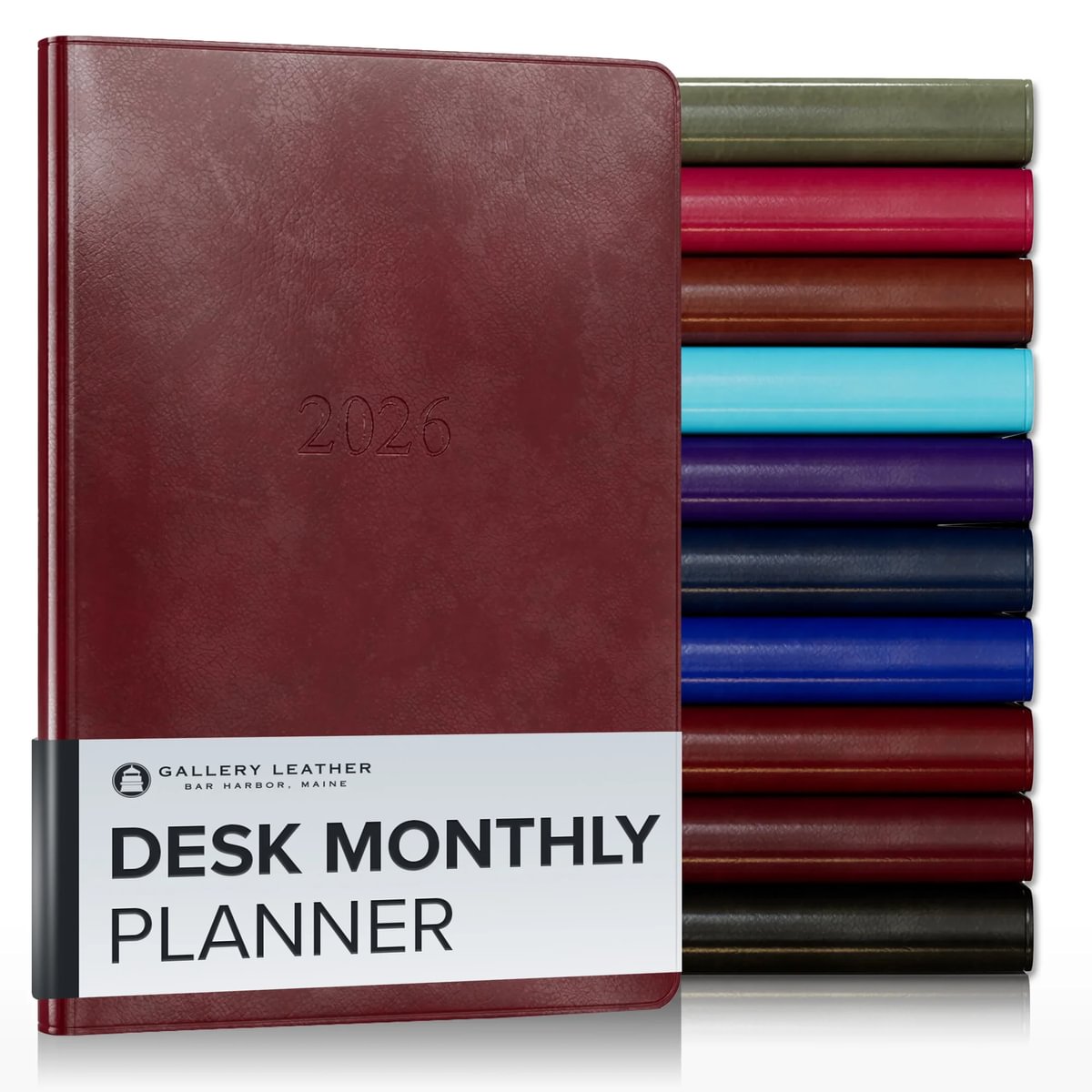 Gallery Leather Desk Monthly Planner 2026, Elegantly Bound Calendar ...