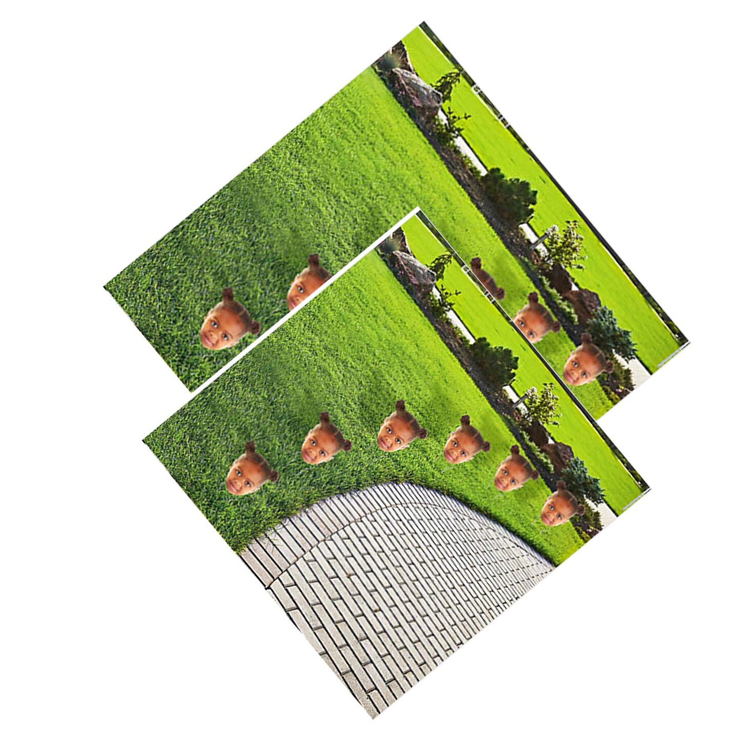 8&#x22; Custom Photo Cutout Mini Corrugated Plastic Yard Signs 6 Pieces