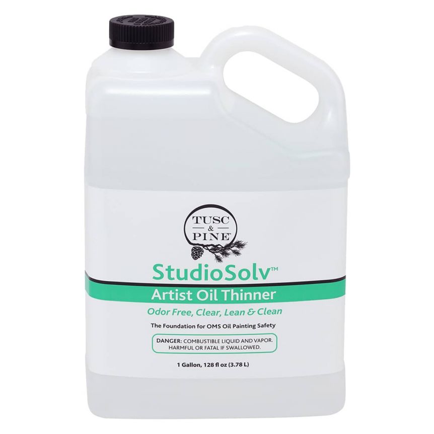 Tusc &#x26; Pine StudioSolv&#x2122; Odorless Mineral Spirits Gallon - Purified Odor-Free Spirit Solvent For Thinning Oils, Artists, Painting Thinner, Professionals, &#x26; More!
