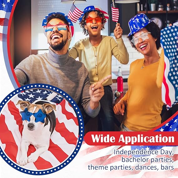 Star Shaped Sunglasses Bulk 4th of July Star Glasses Patriotic Glasses for Independence Day Party Favors