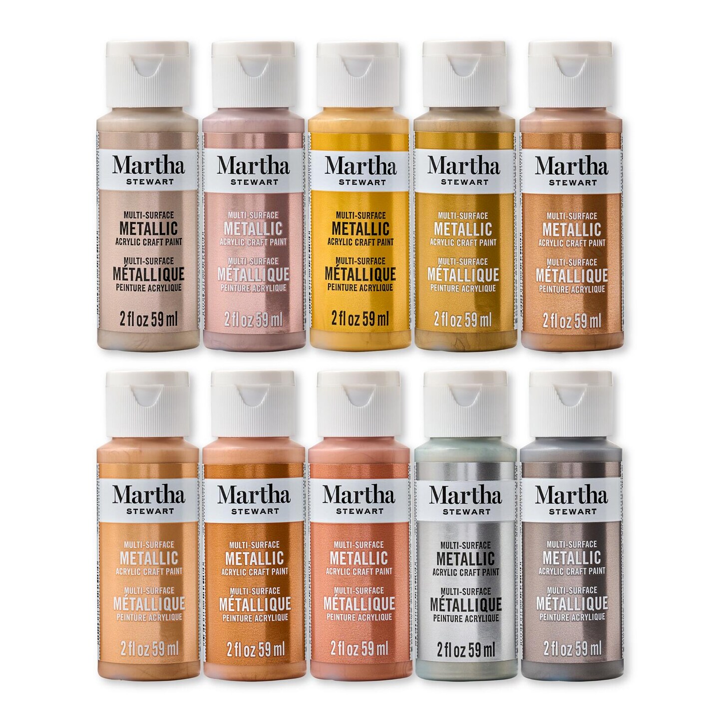 Martha Stewart&#x2122; Mixed Metals Collection - Multi-Surface Metallic Paint Set - 10 pc. - 68710