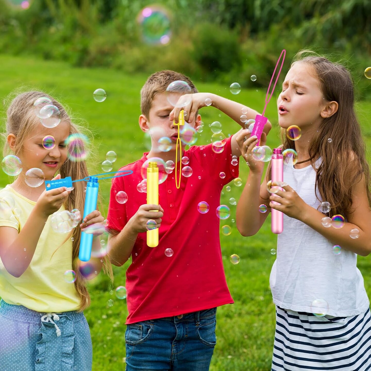 36PCS Bubble Wands for Kids,Bulk Bubble Wand for Kids Party Favor, Bubble Maker for Party Favor,Birthday,Goodie Bags, Wedding, Carnival Prizes, Summer Outdoor Toy Gifts, Assortment 6 Colors