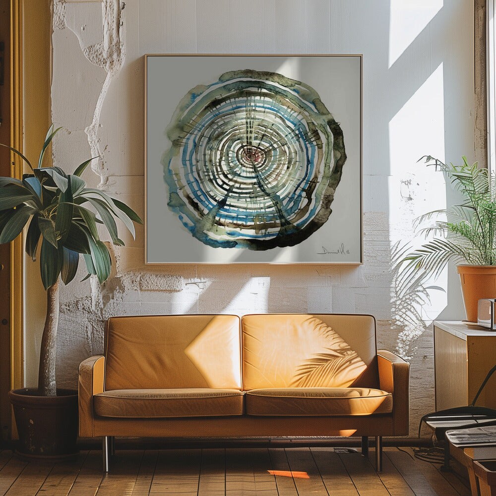 Water Oak Square Canvas Art | Modern Home Wall Decor 24x24 Canvas - Corporate Office Art