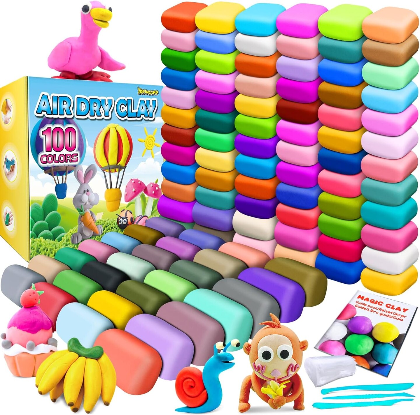 Air Dry Clay 100 Colors – DIY Modeling Clay for Kids, Fun Craft Gift