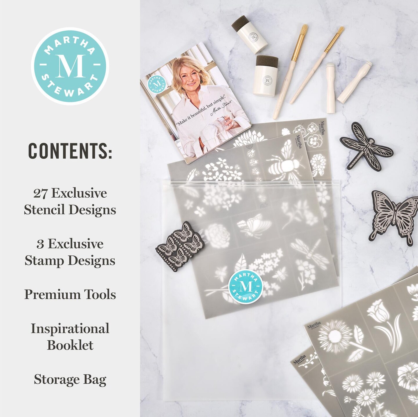 Martha Stewart&#x2122; Flora &#x26; Fauna Stencil Kit - 13 pc. - 68510