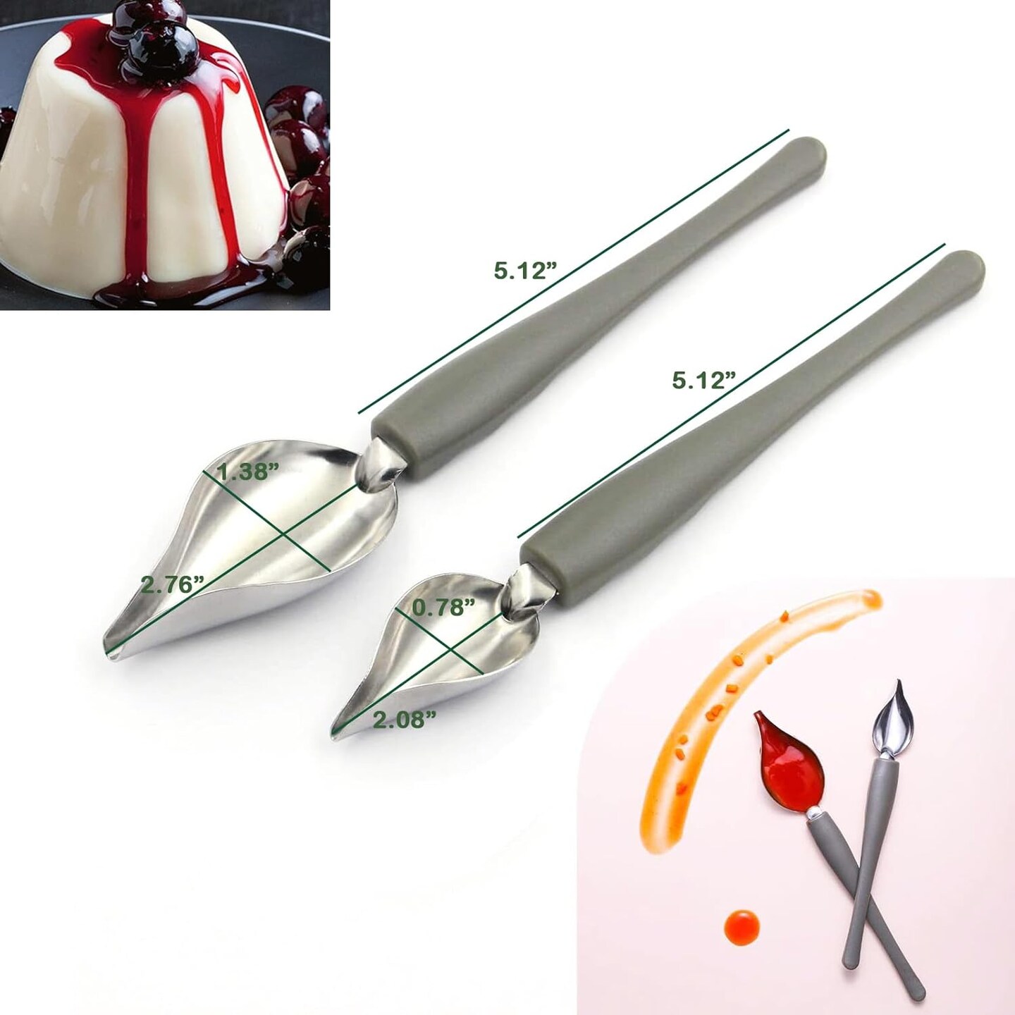 7 Pieces Candy Dipping Tools Chocolate Dipping Fork Spoons Set, Stainless Steel Candy Making Supplies for Decorative Plates, Including 1 pcs Slotted Spoon and 6 pcs Fondue Forks