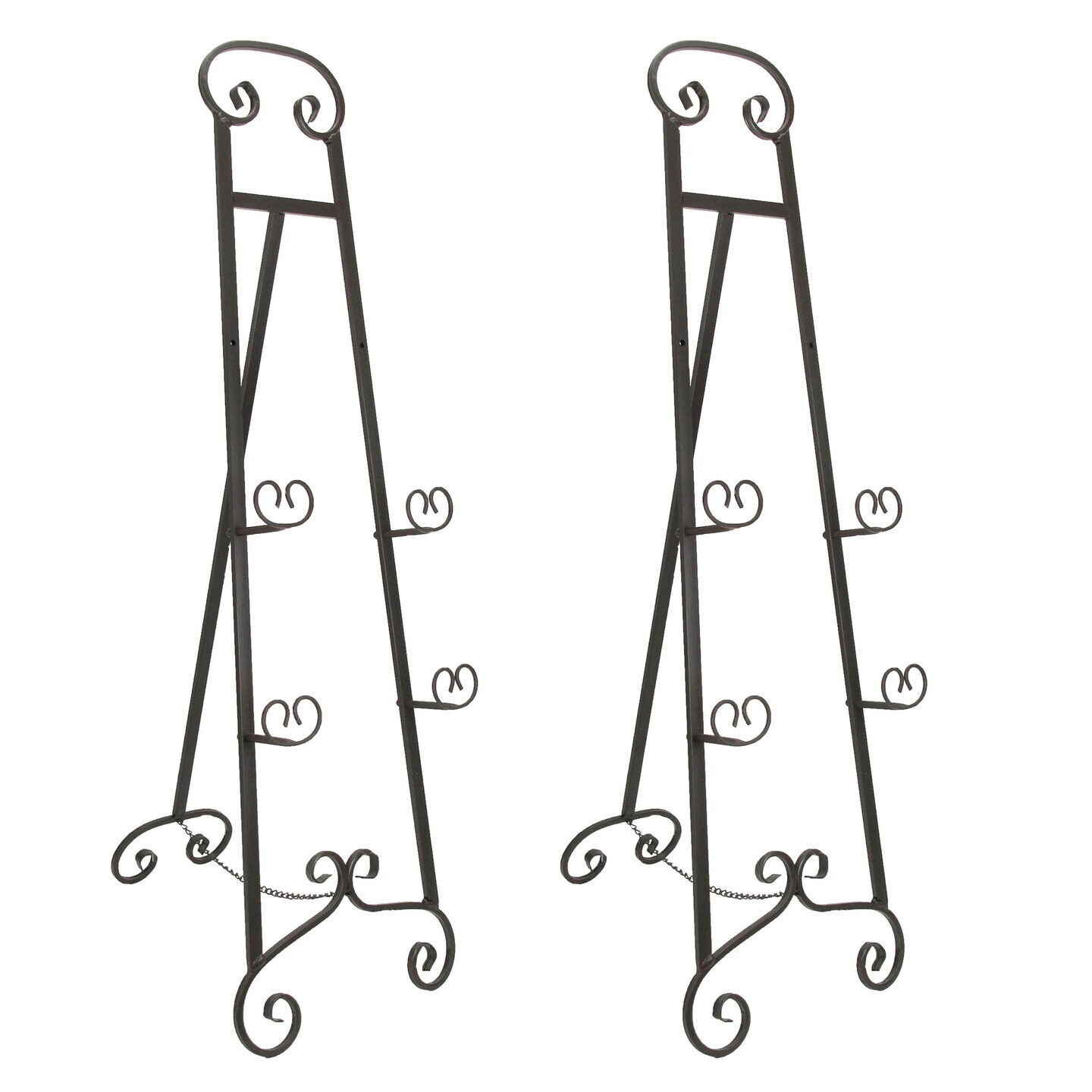 Large 50 Inch Tall Wrought Iron Display Easel Metal Art Stand