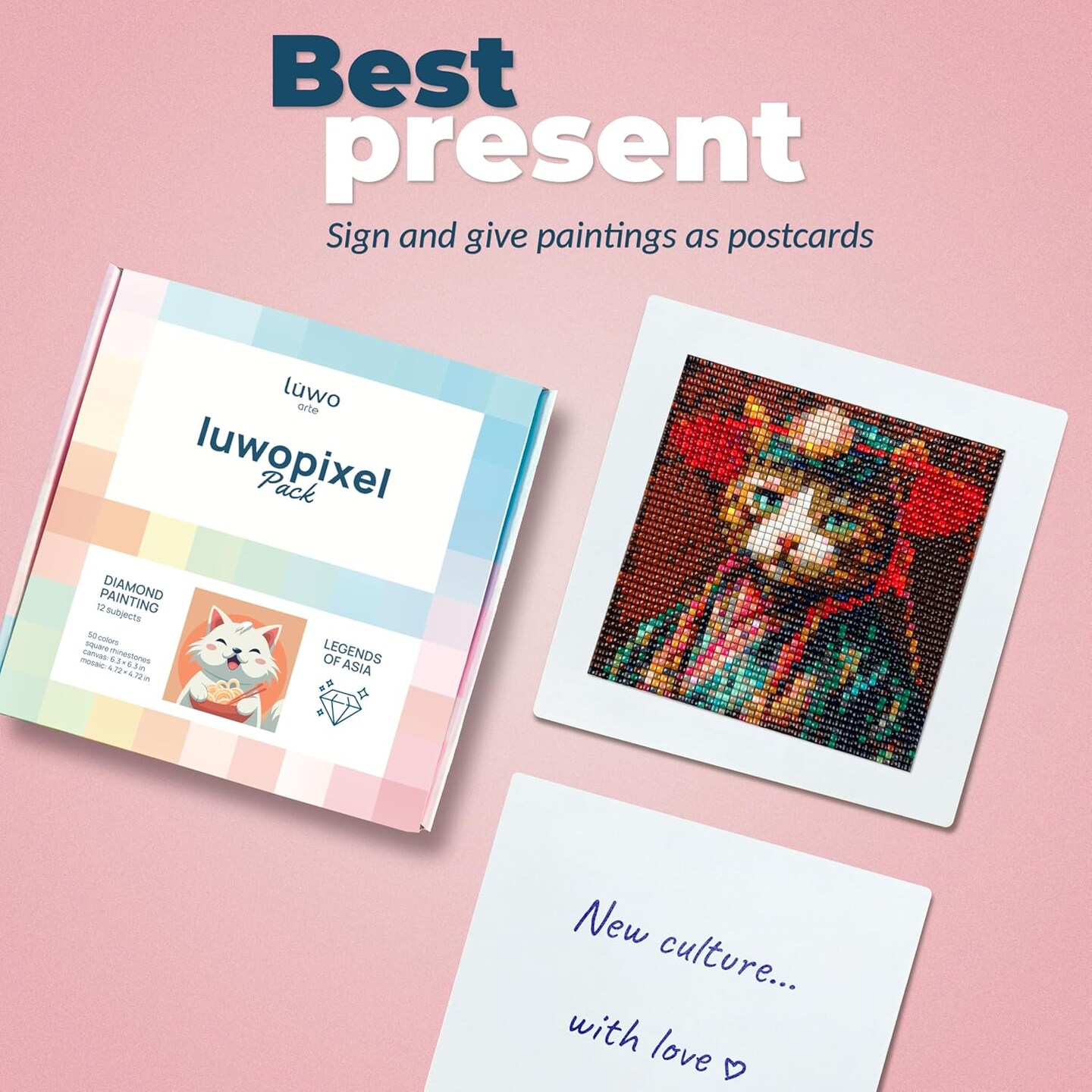 12-Pack Diamond Painting Kits for Adults – Legends of Asia Designs – Full Drill 5D DIY Gem Art – Relaxing Craft for Home Wall Décor