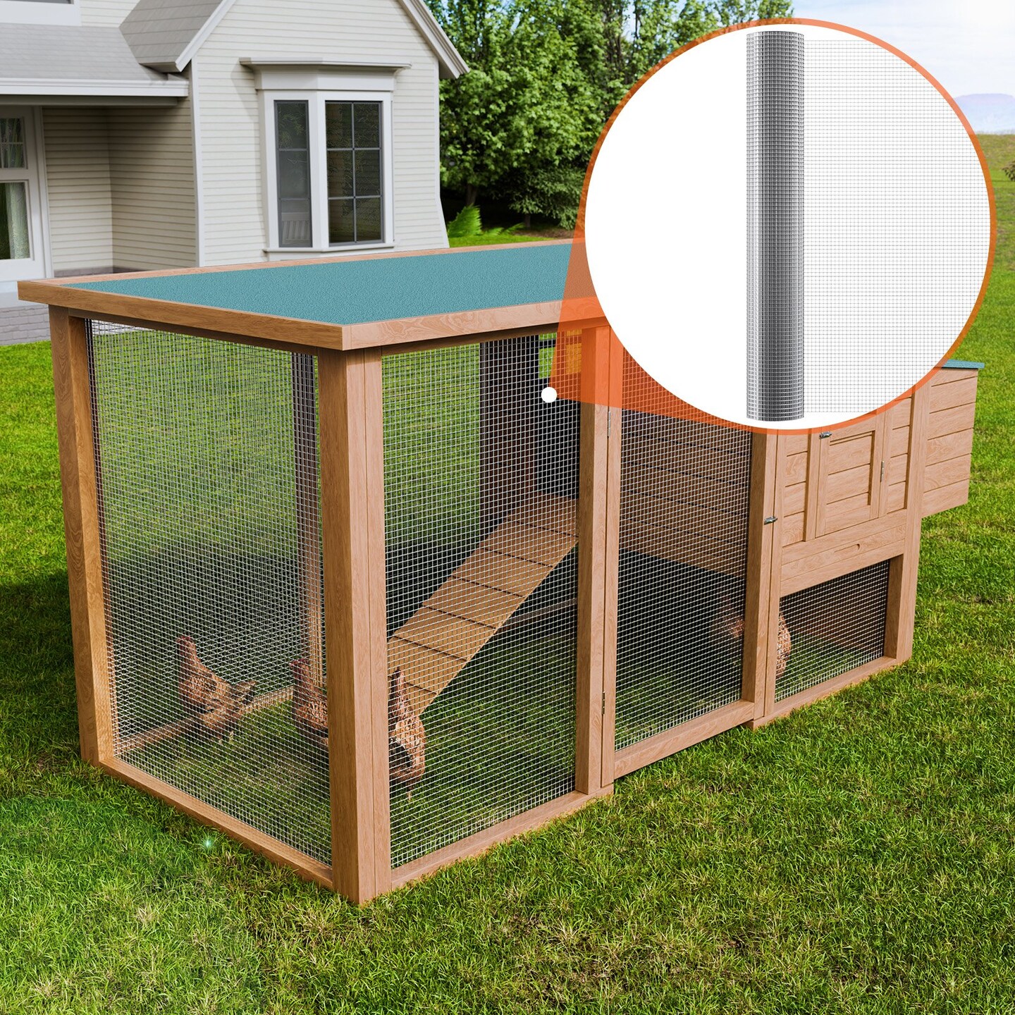 19-Gauge Hardware Cloth 48"x50ft, Wire Mesh Fencing for Small Rodents and Garden