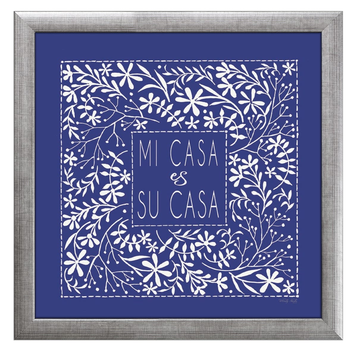 12" x 12" Mi Casa es Su Casa Framed Wall Art, Contemporary Home Décor, Glass Facing and Hanging Hardware Included