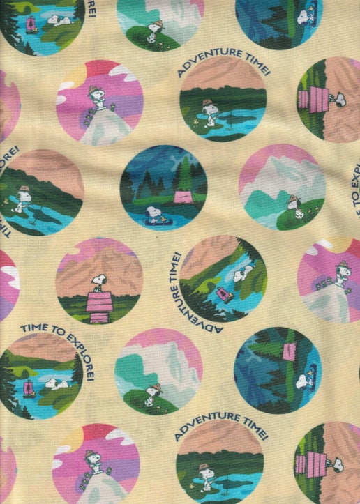 Licensed Character Prints - Peanuts Snoopy Adventures Cotton Fabric by the Yard