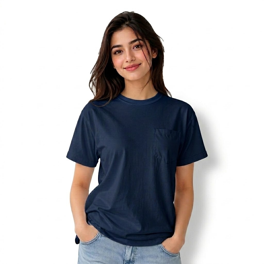 Unisex USA Made Crewneck Pocket T-Shirt, Size: 4xl, Color: Red