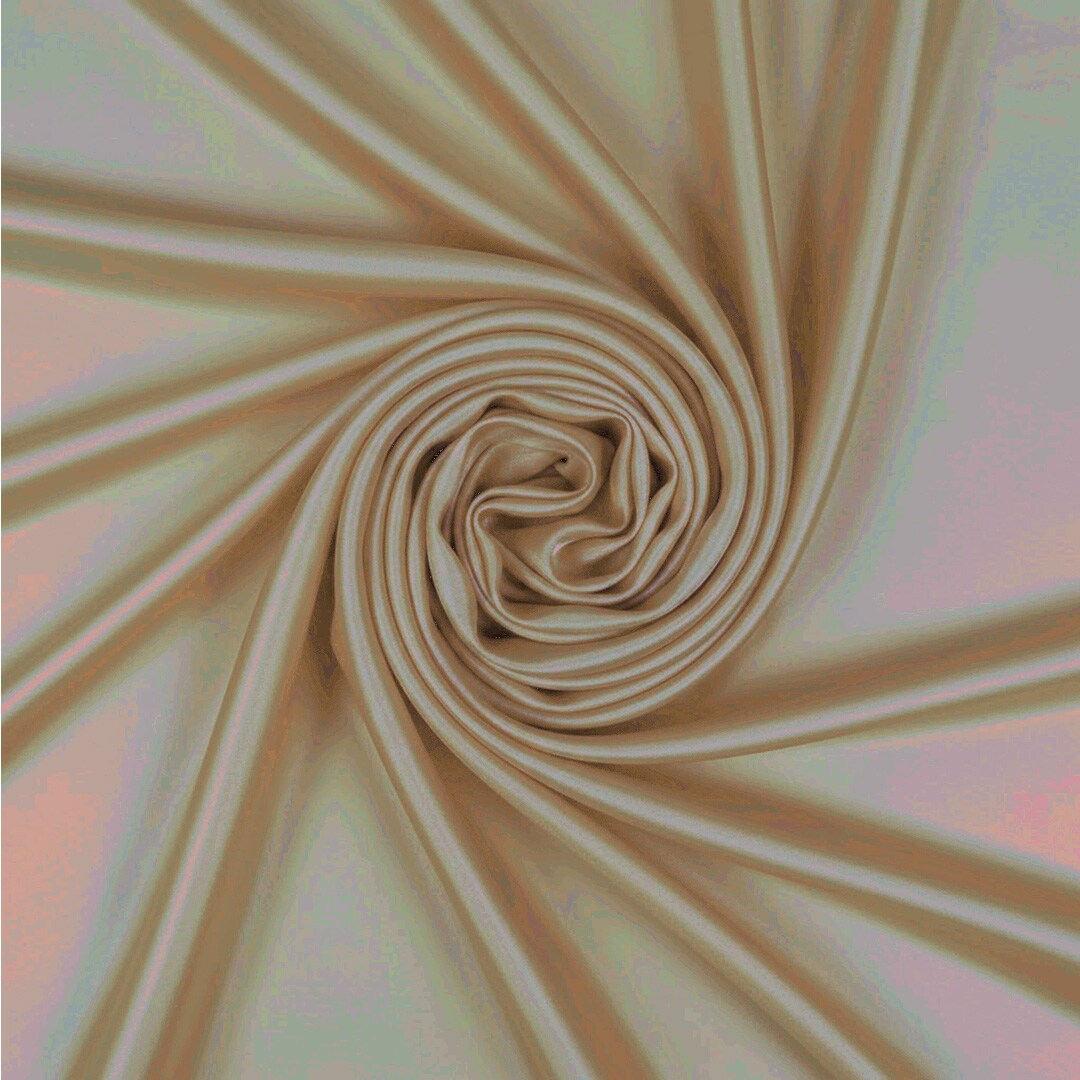 1 Yard Crystalized Reflective Liquid Faux Silk Chiffon Fabric for Bridal Gowns Evening Wear and Decor 59/60 Inches Width