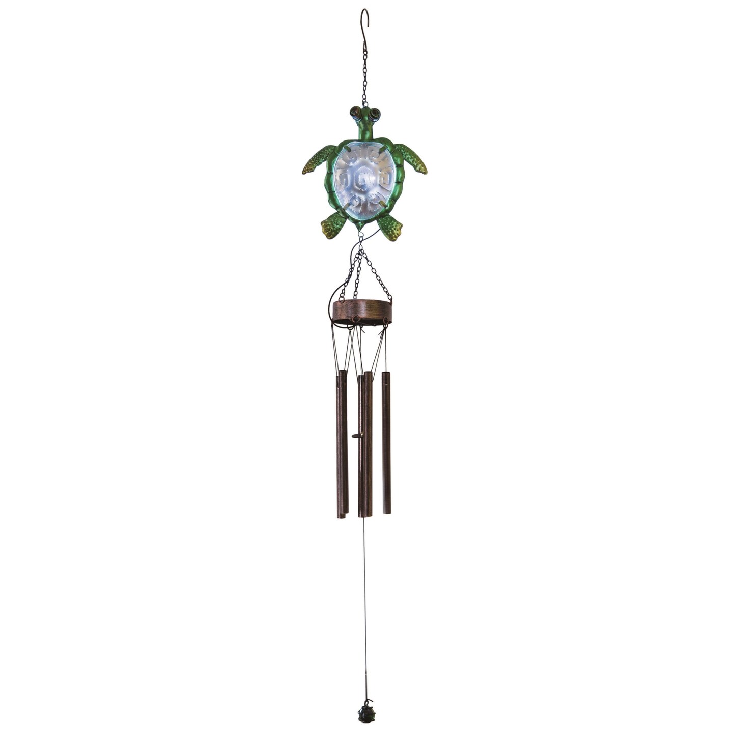 Transpac 39.50 Inch Bronze Spring Tropical Turtle Wind Chime with Bells Perfect for Spring Decor