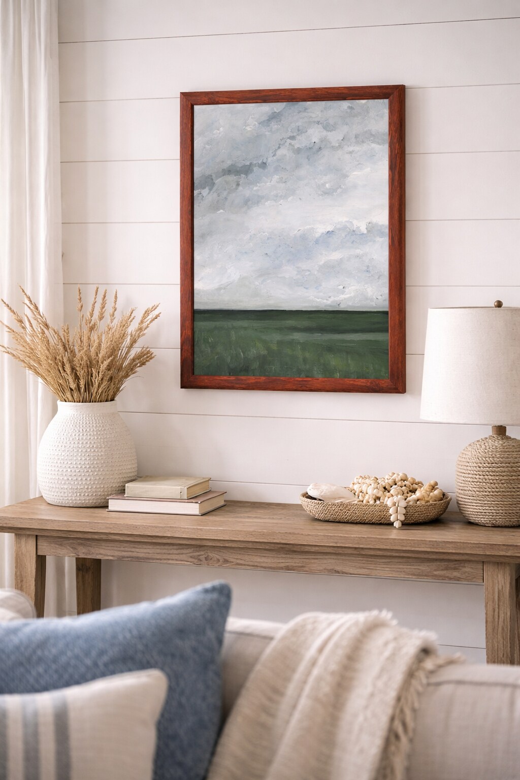 12" x 16" Monday Moods Framed Wall Art, Contemporary Landscape Home Décor, Glass Facing and Hanging Hardware Included