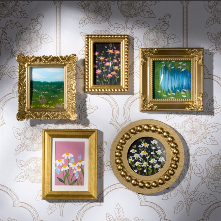 Vintage Inspired Miniature Paintings with FolkArt