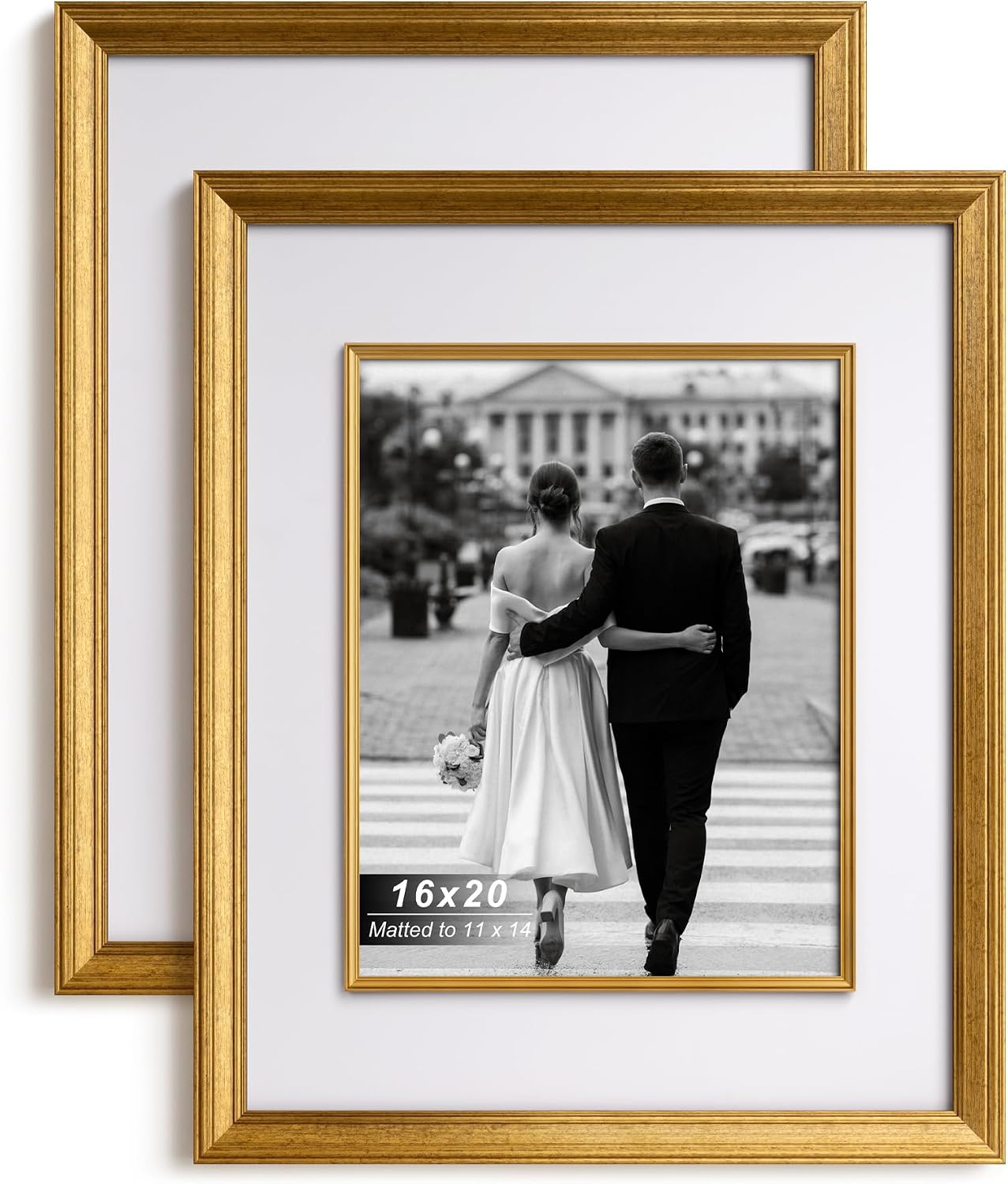 16x20 Gold Picture Frame Set of 2 Vintage Decorative Wall Frames