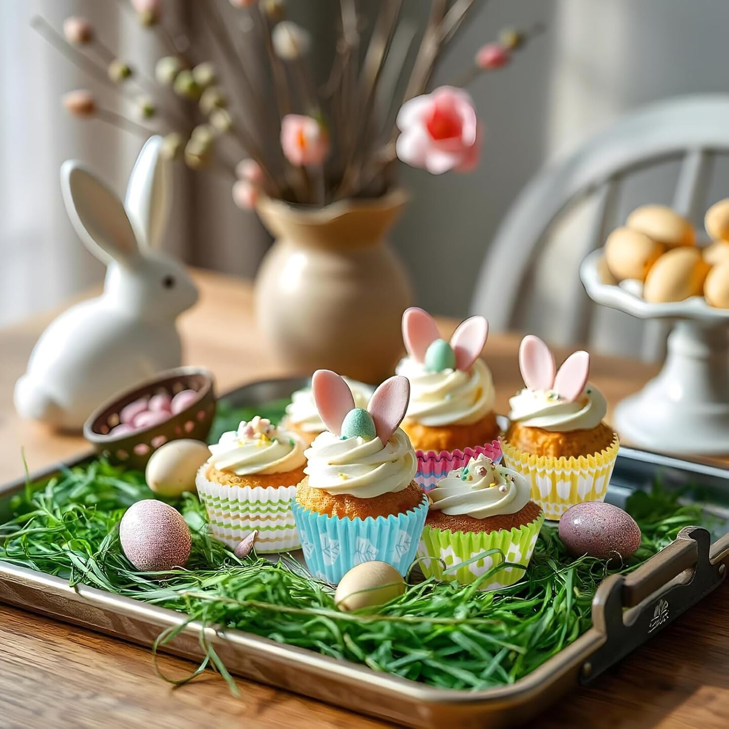600PCS Easter Cupcake Liners for Baking Mini Easter Baking Cups Easter Holiday Cupcake Wrappers for Easter Birthday Party Decorations Candy Make Baking Supplies