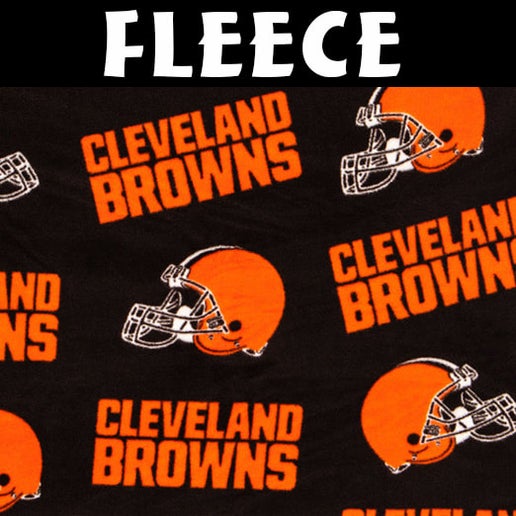 Licensed NFL Cleveland Browns Fleece 6736-D Fabric by the Yard