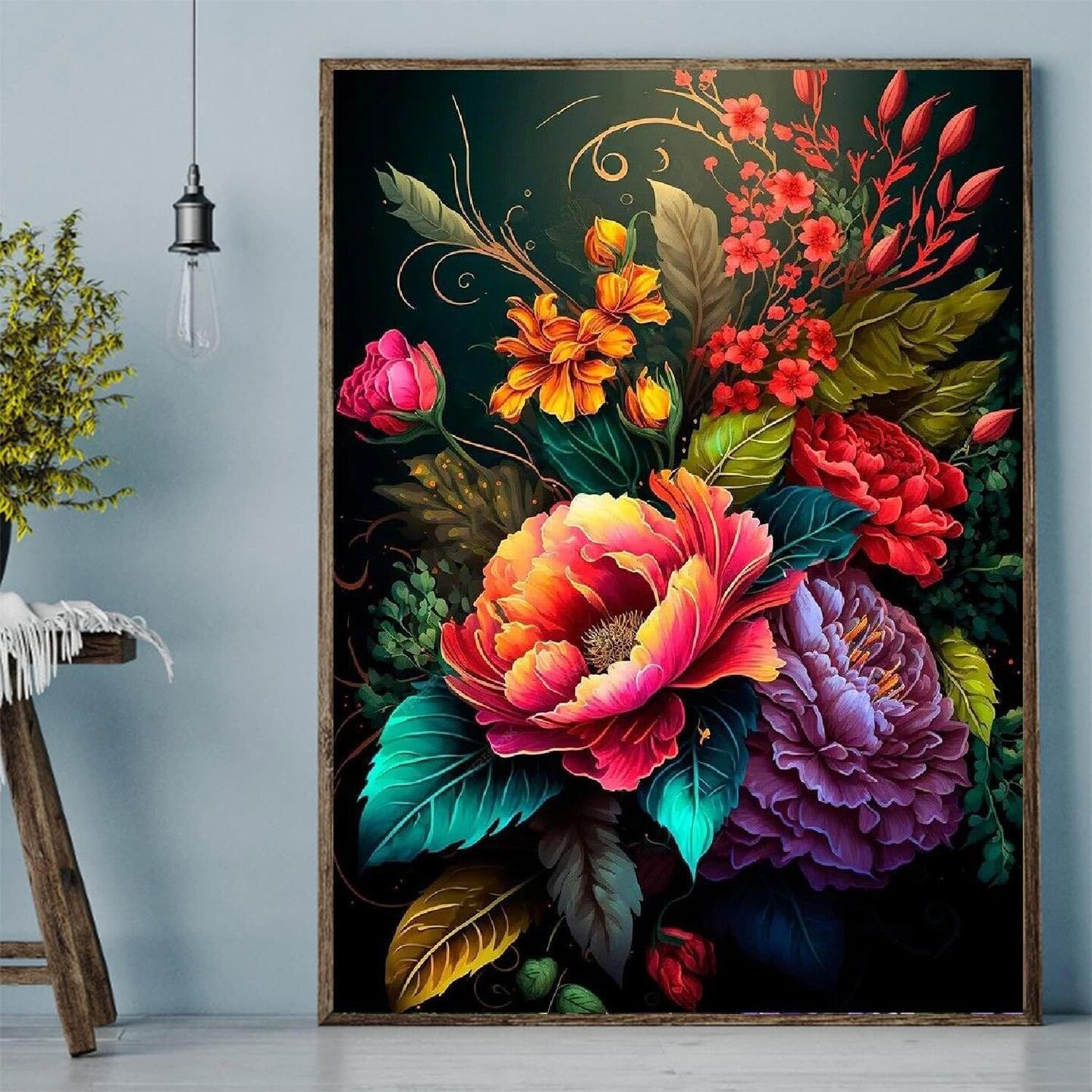 Diamond Painting Kits for Adults Flowers - 5D Diamond Art Painting Kit for Adults Beginners