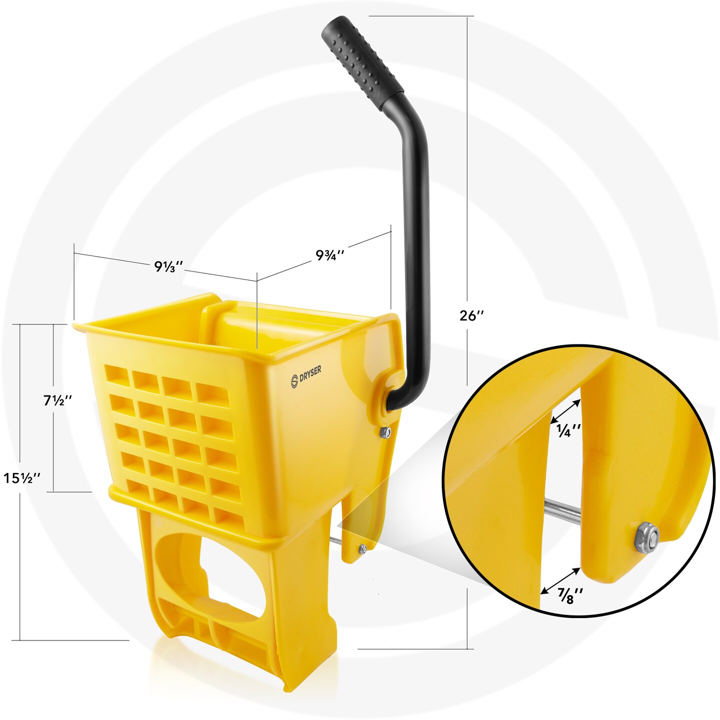 Dryser Side Press Wringer Replacement for Commercial Mop Bucket, 26 and 33 qt
