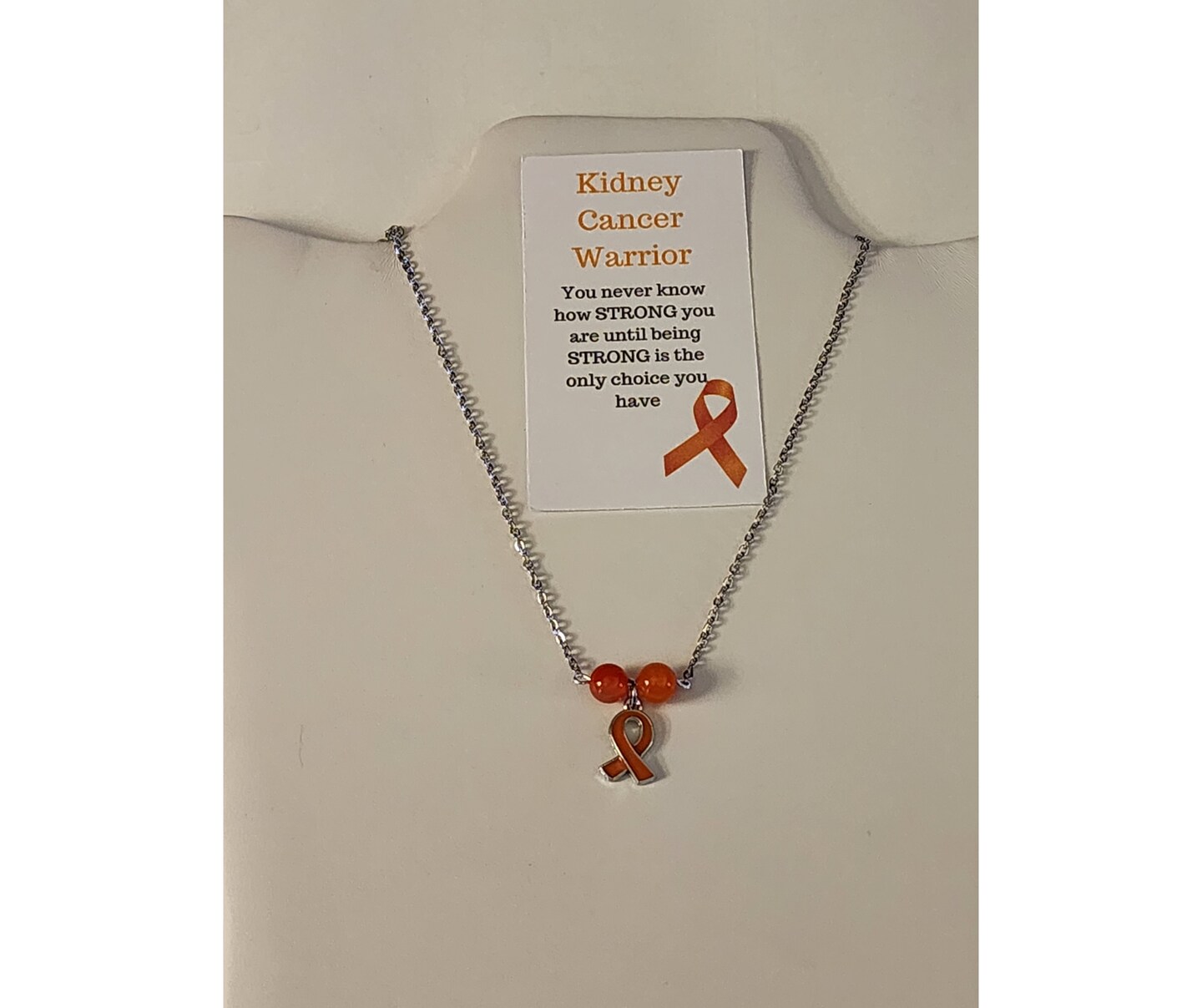 Kidney Cancer Awareness Necklace