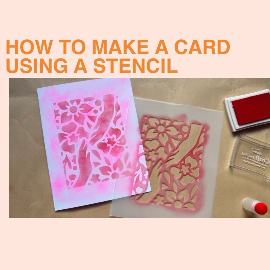 How to create a Hand-made Card using a Stencil image 1