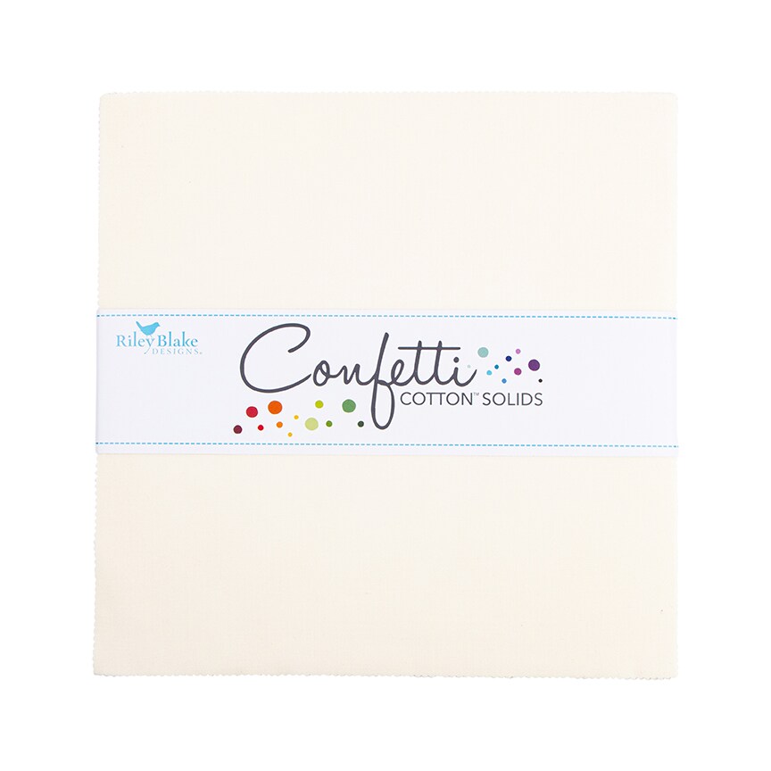 Confetti Cotton 10" Square Pack (Layer Cake / 10" Stacker) in Le Creme by Riley Blake (10-120-LECREME-42)
