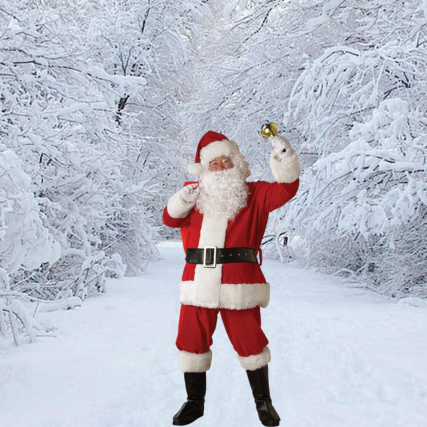 Extra Large Regency Plush Santa Suit with Jacket Pants Belt Gloves and Boot Tops