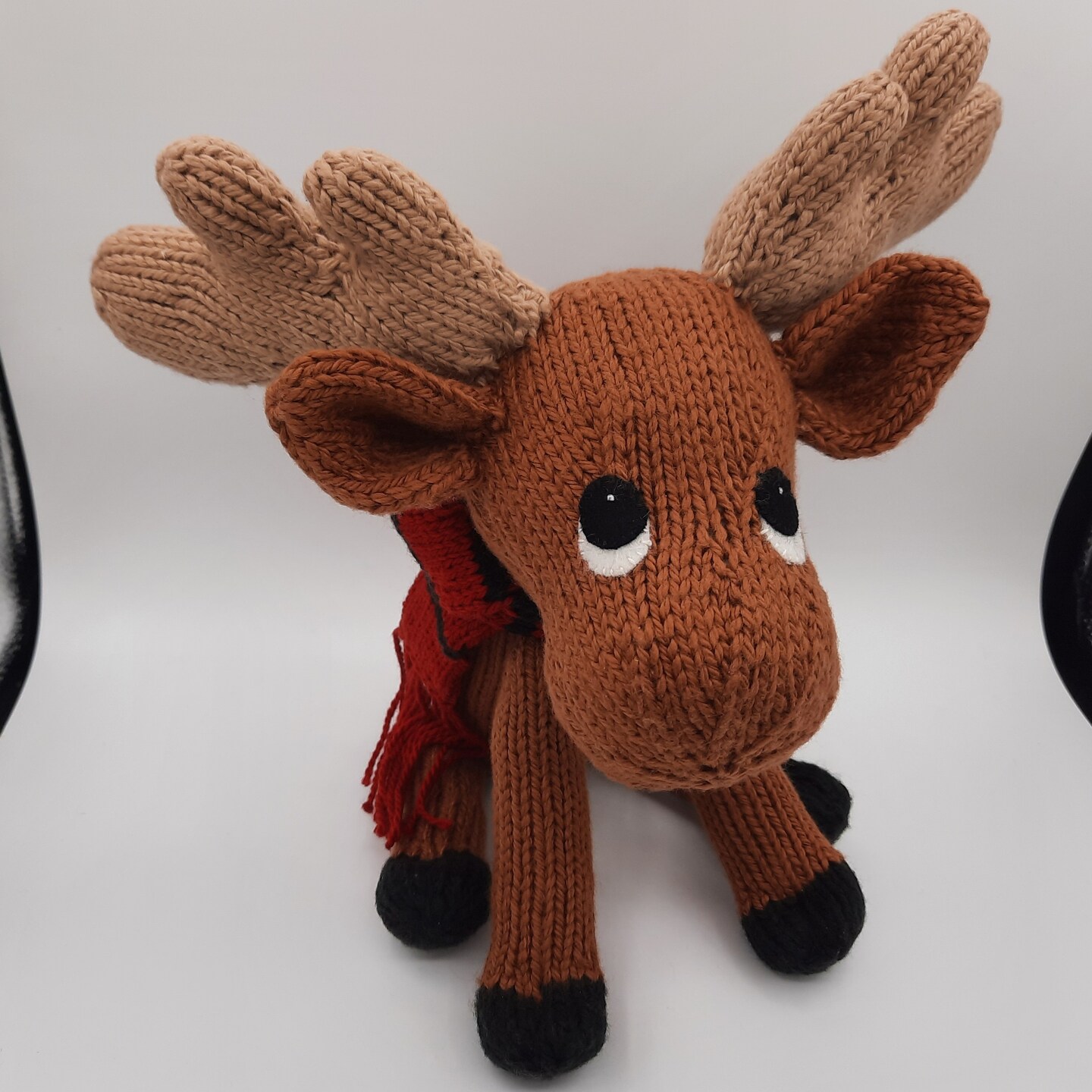 Organic Knit Moose Plush Toy, Handmade Pima Cotton | MakerPlace by