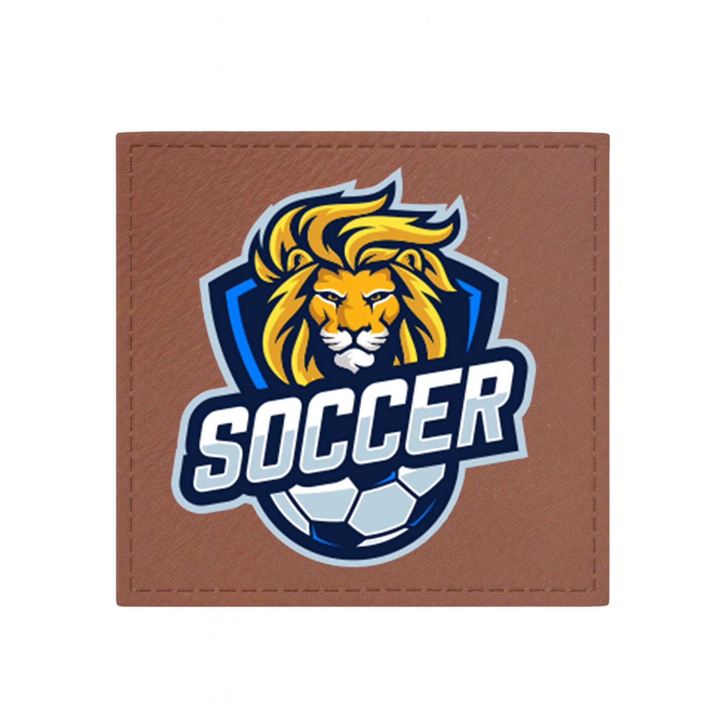 Engravable Leather Patch Blanks for Hats, Jackets & Bags – Laserable Faux Leather Patches with Adhesive & Stitch – Leatherette Apparel Patches (Square, 5 Pack)