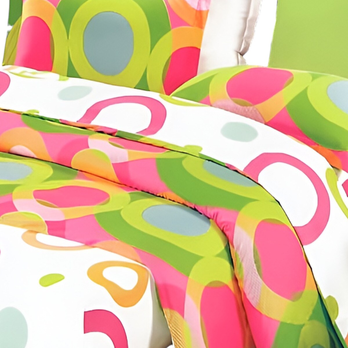 100% Cotton 7-Pc Full Bedding Set Green Duvet Comforter Deep Pocket