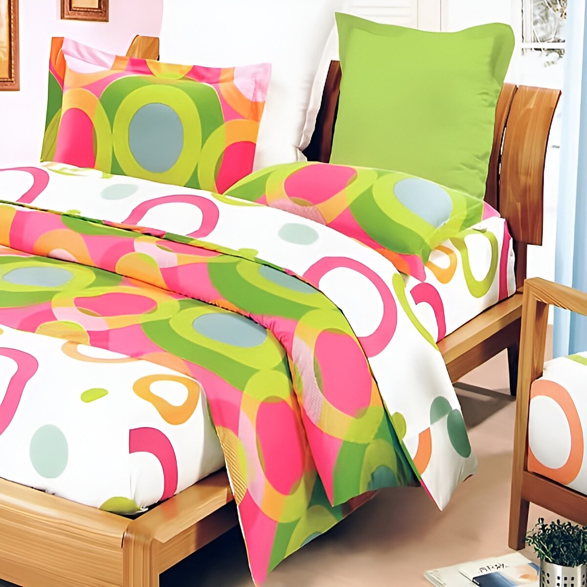 Soft Microfiber 8-Pc Full Comforter Set Green Minimalist Deep Pocket