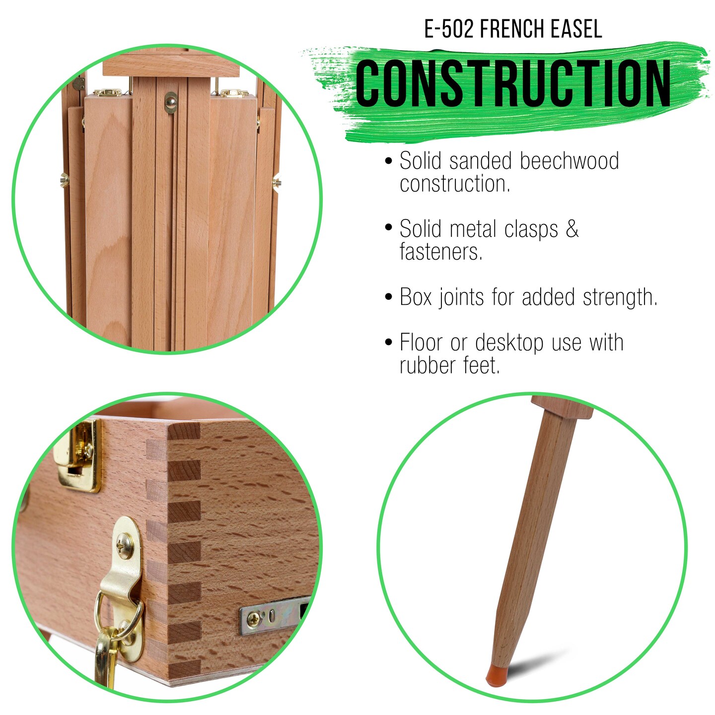 Coronado Small Wooden French Style Field & Studio Sketchbox Easel - Art Easel for Adults, Drawer, Palette - Adjustable Wood Tripod Stand, Portable Artist Table For Painting, Sketching