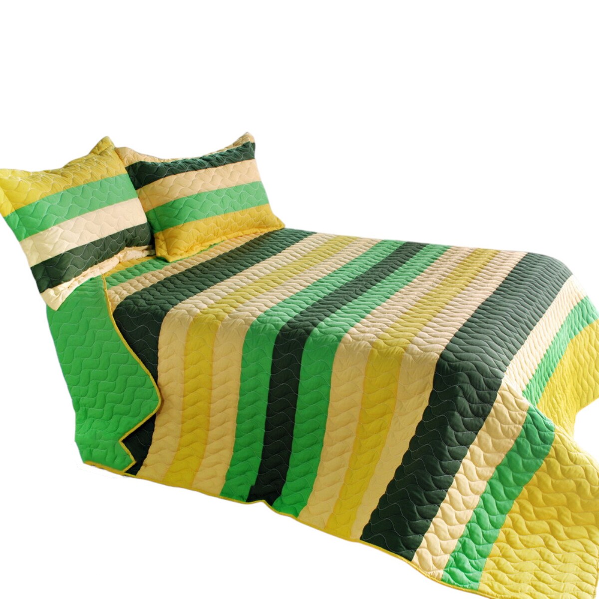 Full/Queen, Cozy Hand-Stitched Reversible Quilt and Shams, Quilt Set, TC Fabric