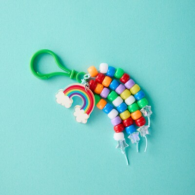Kids Club: Beaded Rainbow Keychain