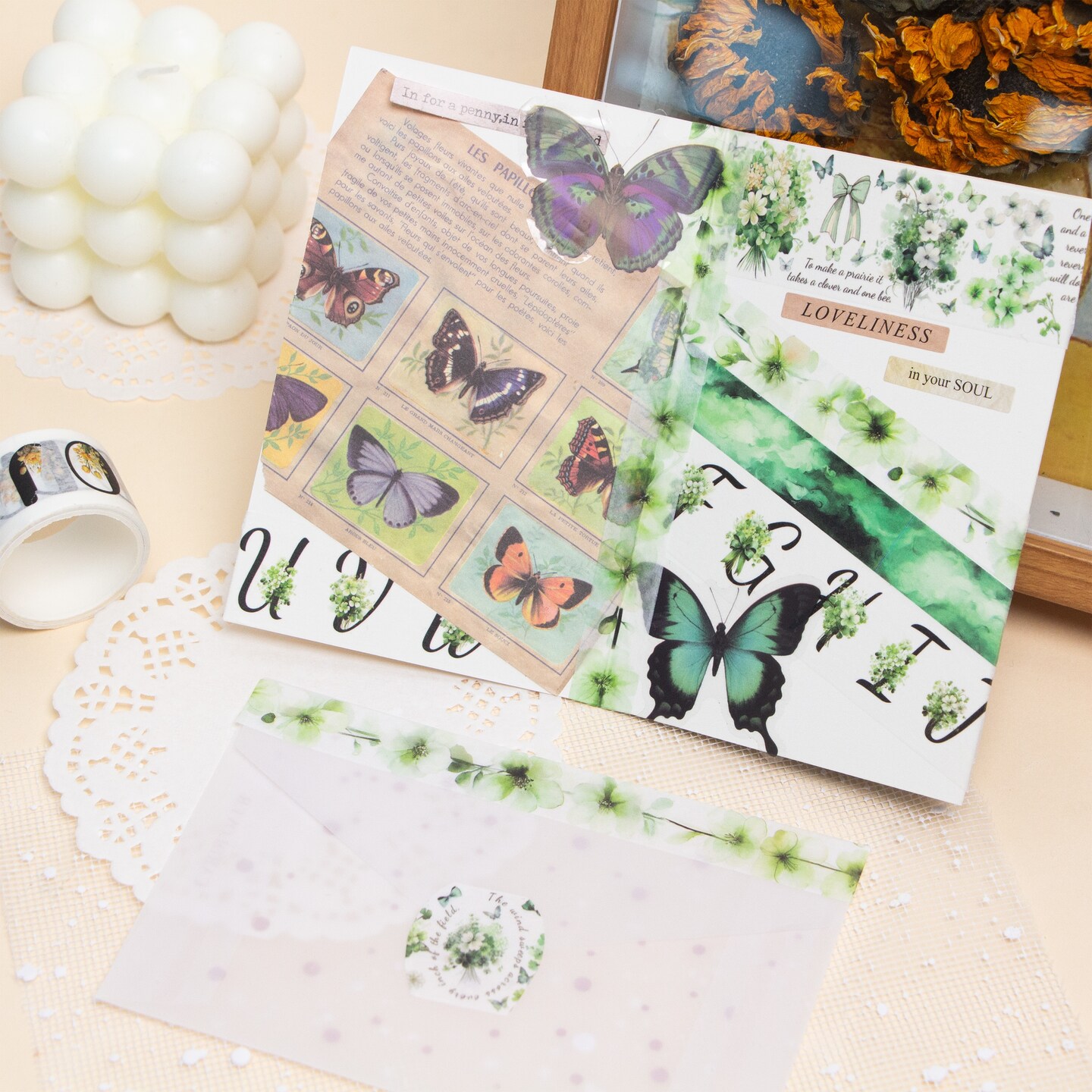 Ieebee Washi Tape Set 24/Rolls-Floral Whispers: Alphabet Garden