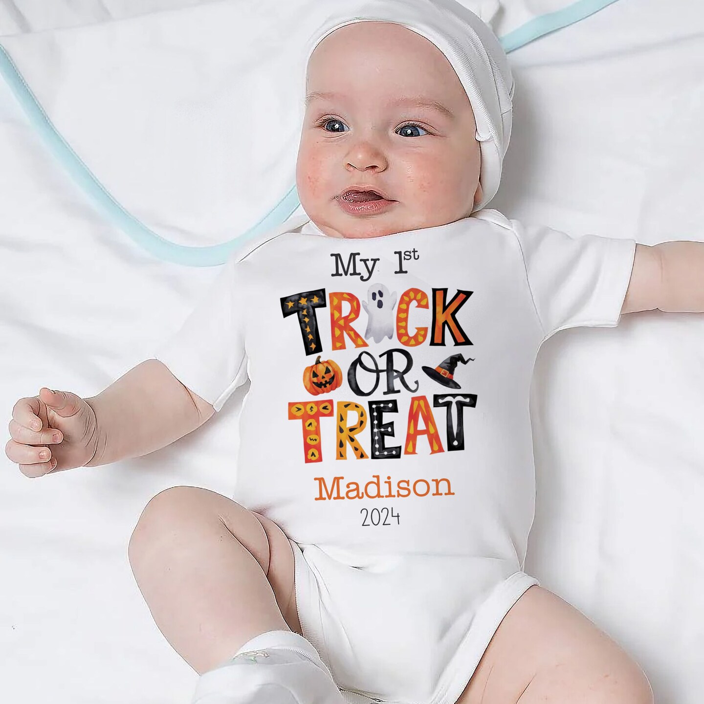 24 PERSONALIZED Custom 2024 Printed Baby Onesies Your Text or Company Logo 100% Organic Cotton FREE SHIPPING