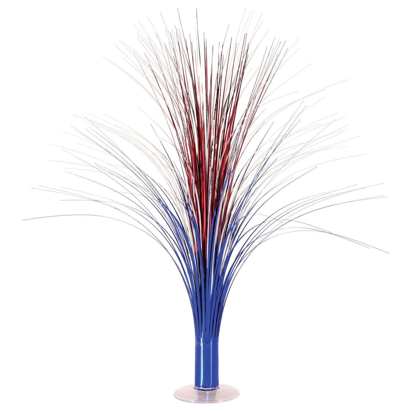 Beistle 19in. Red, Silver and Blue Metallic Spray Centerpiece - 6 Pack